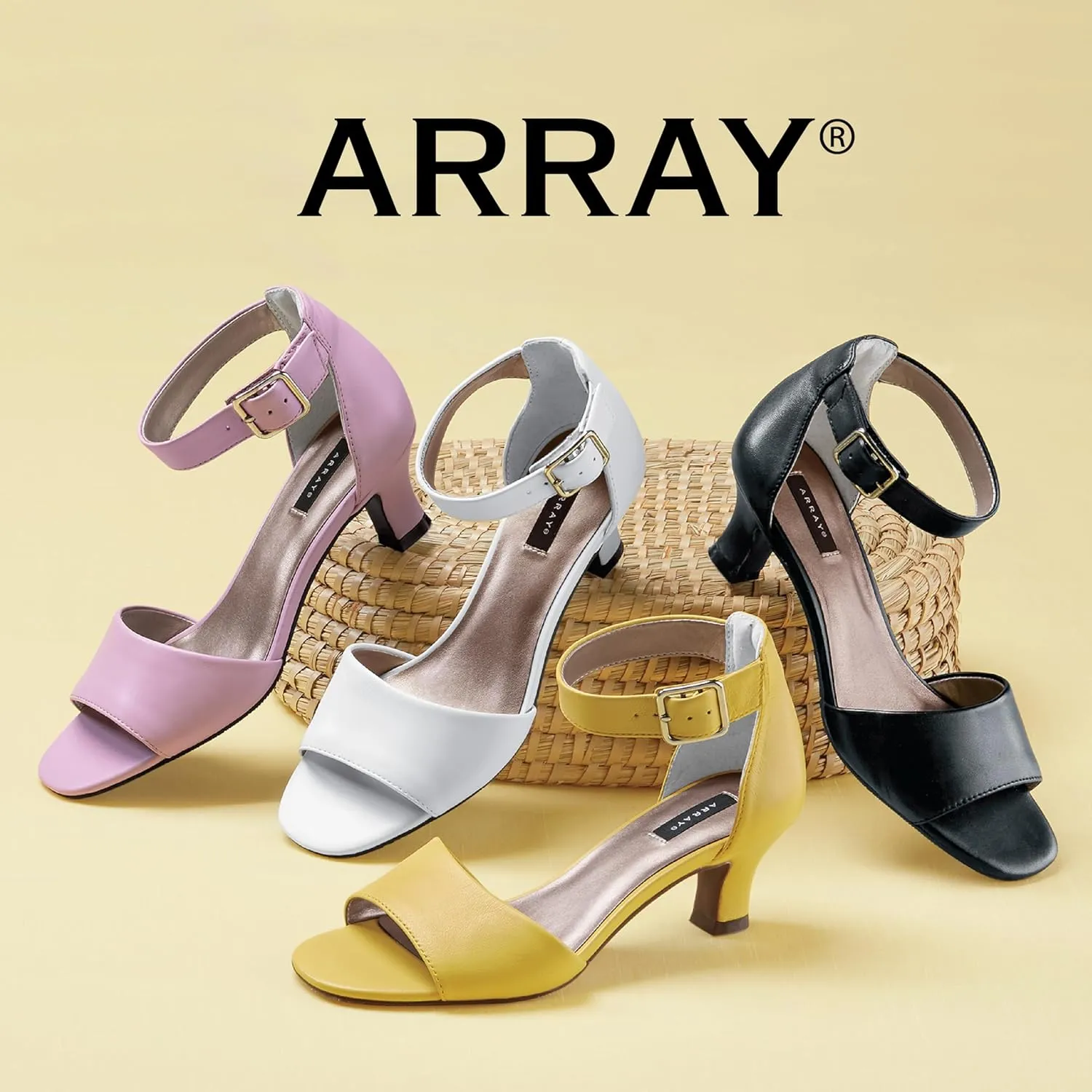 ARRAY Women's Praise D'Orsay Low Heel Pump with Ankle Strap