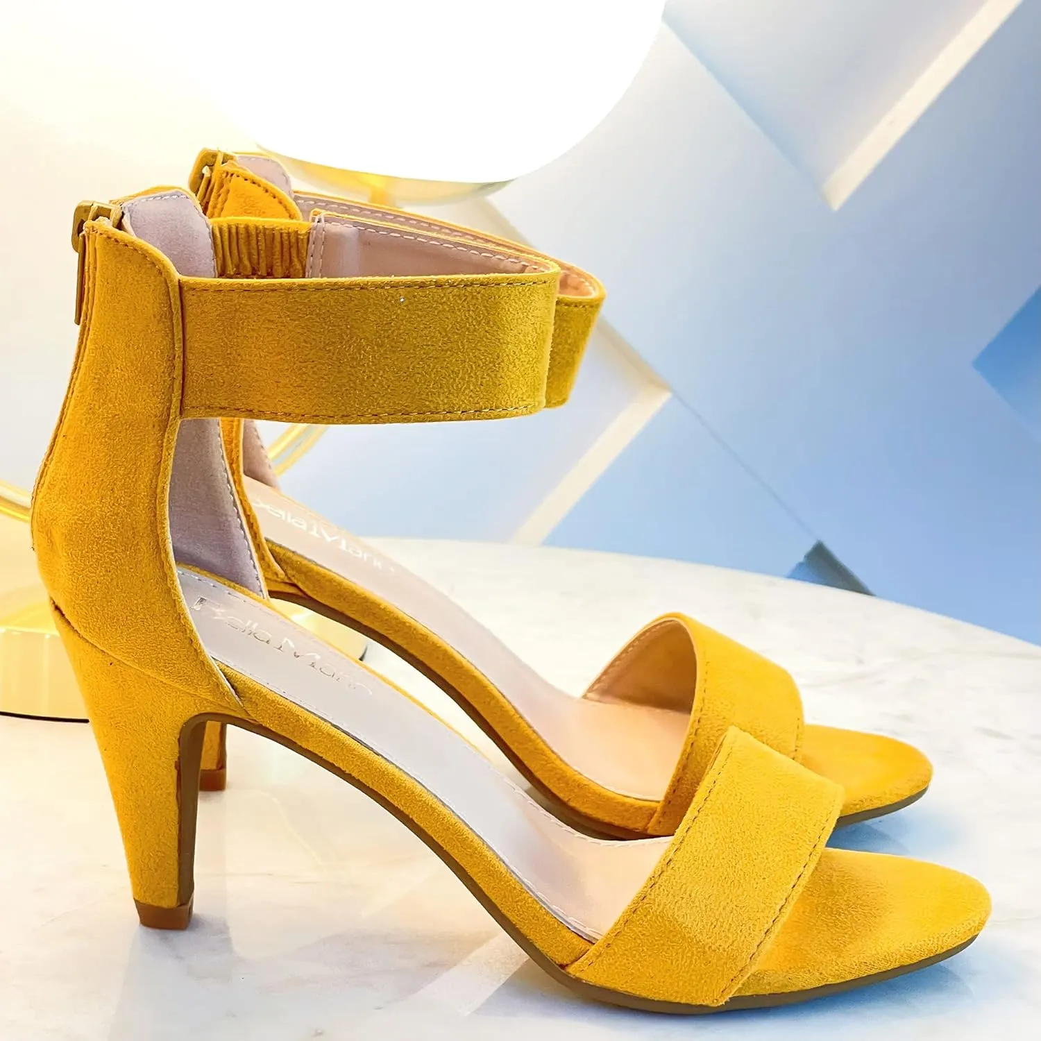 Bella Marie Elysa Women's Open Toe Ankle Strappy Heel Sandal