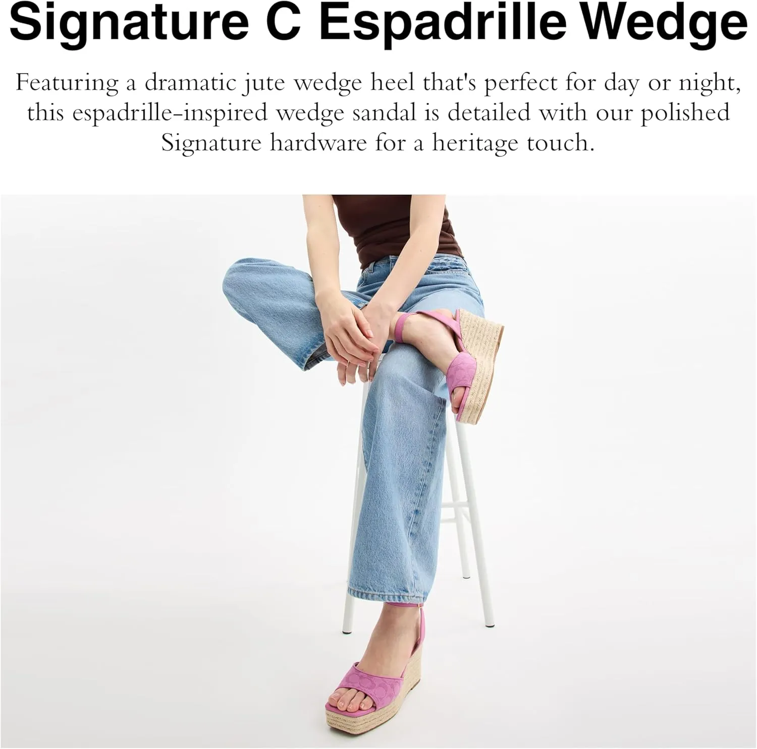 Coach Women's Signature C Espadrille Wedge Platform
