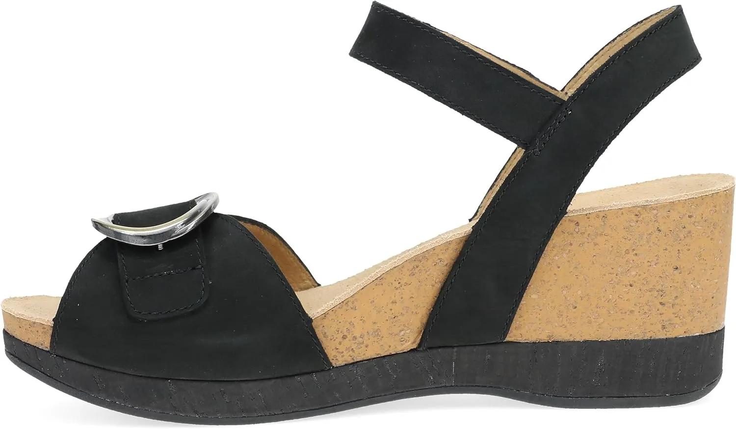 Dansko Stella Multi-Strap Wedge Sandal for Women - Cork/EVA Wedge with Arch Support -Fully Adjustable Straps-Lightweight Rubber Outsole