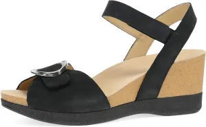 Dansko Stella Multi-Strap Wedge Sandal for Women - Cork/EVA Wedge with Arch Support -Fully Adjustable Straps-Lightweight Rubber Outsole