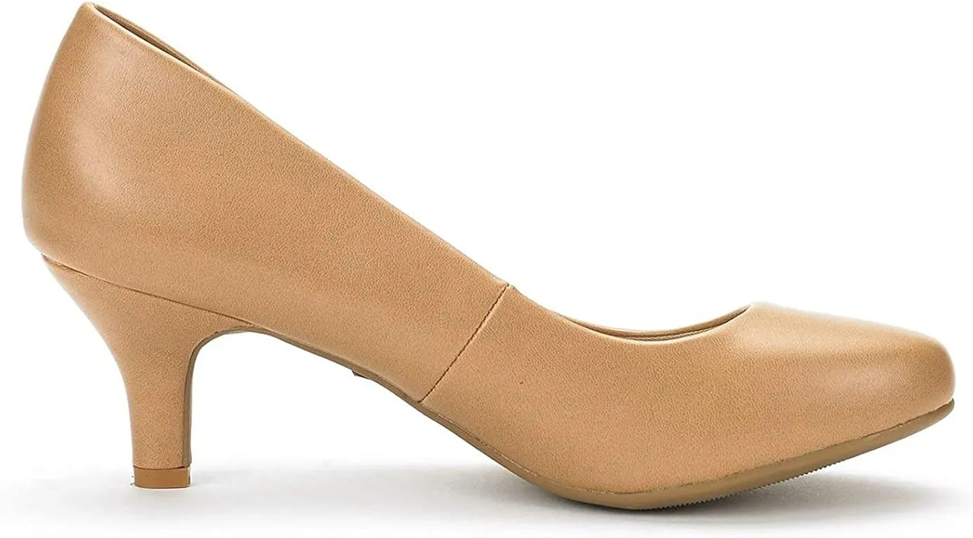 DREAM PAIRS Women's Dress Comfortable Low Heel Pump Shoes