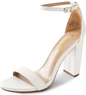DREAM PAIRS Women's Hi-Chunk High Heel Pump Sandals