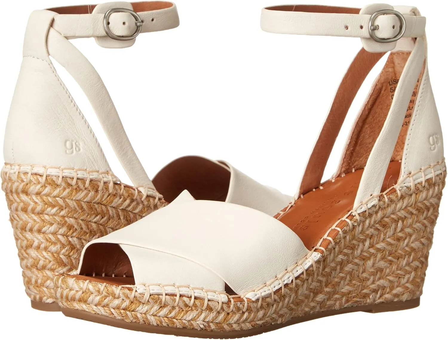Gentle Souls by Kenneth Cole Women's Charli X Band Buckle Heeled Sandal Espadrille Wedge