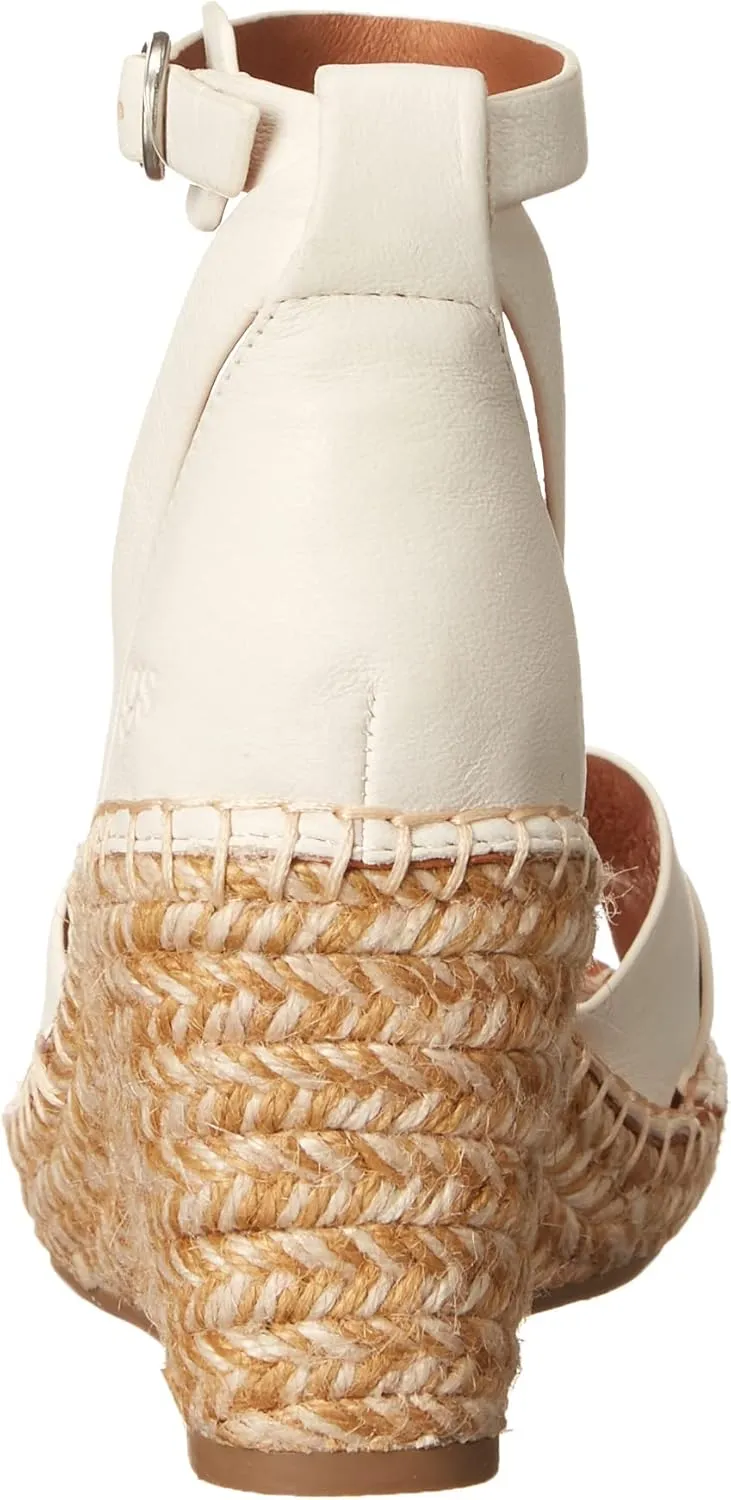 Gentle Souls by Kenneth Cole Women's Charli X Band Buckle Heeled Sandal Espadrille Wedge
