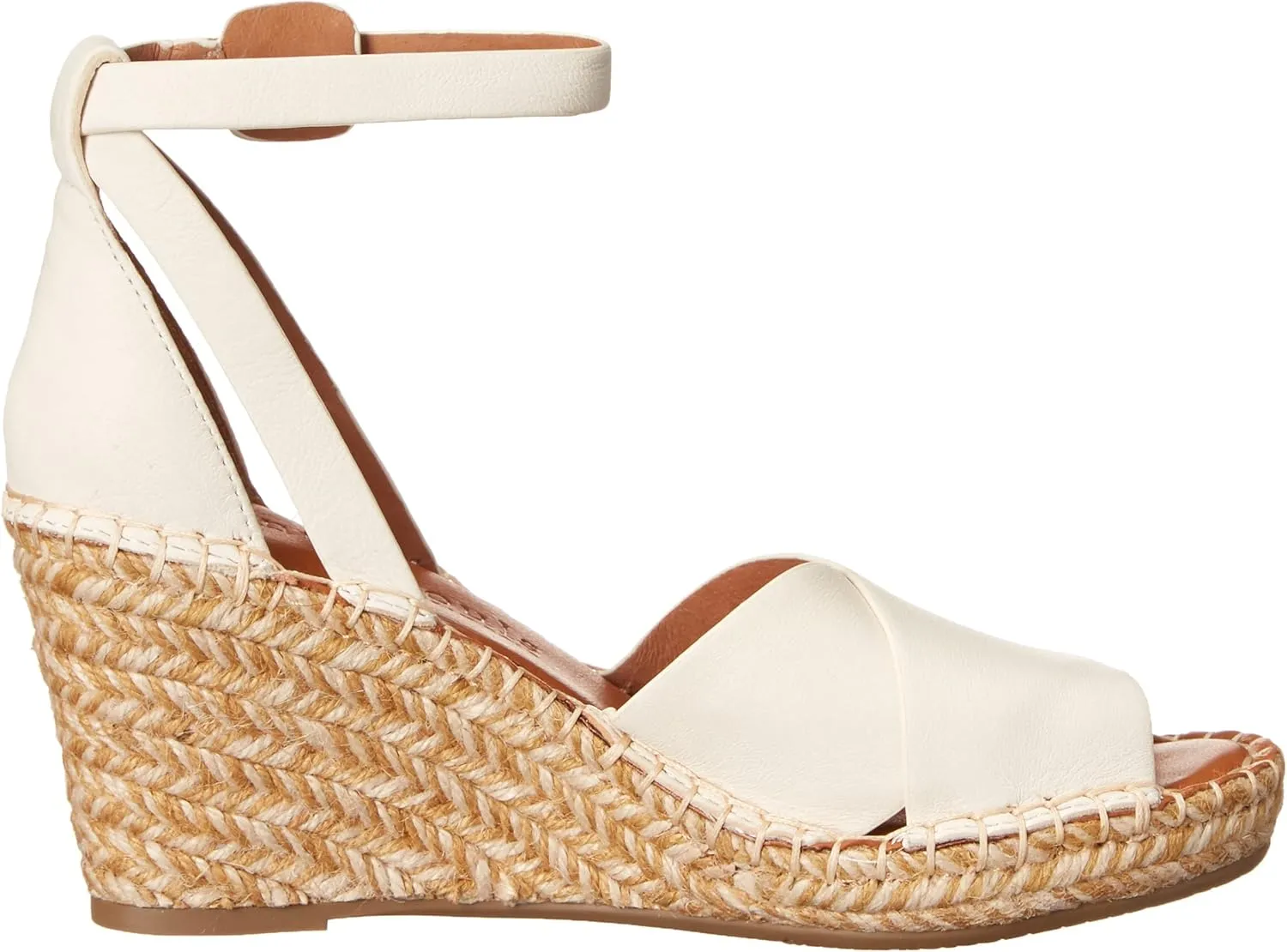 Gentle Souls by Kenneth Cole Women's Charli X Band Buckle Heeled Sandal Espadrille Wedge