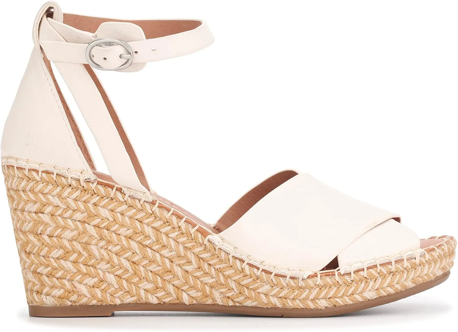 Gentle Souls by Kenneth Cole Women's Charli X Band Buckle Heeled Sandal Espadrille Wedge