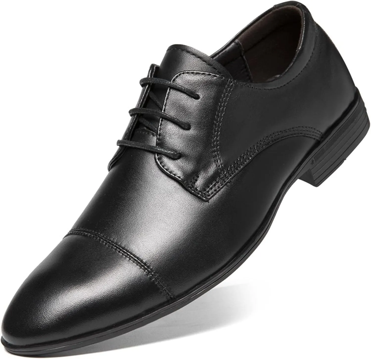 HOOENG Dress Oxford Formal Shoes for Men Lace Up Crocodile Print Derby Shoes Round Cap Toe Leather Slip Resistant Block Heel Low Top Anti-Slip Wedding (Size : 8, 颜色 : Crocodile Print)