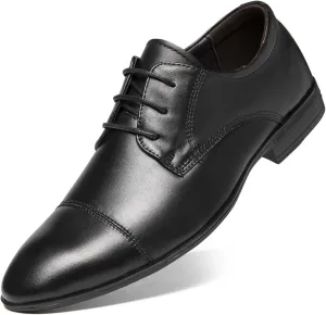 HOOENG Dress Oxford Formal Shoes for Men Lace Up Crocodile Print Derby Shoes Round Cap Toe Leather Slip Resistant Block Heel Low Top Anti-Slip Wedding (Size : 8, 颜色 : Crocodile Print)