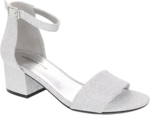 LONDON FOG Women's Nikki Low Two Piece Block Heel Dress Shoe Ladies Ankle Strap Pump Sandal