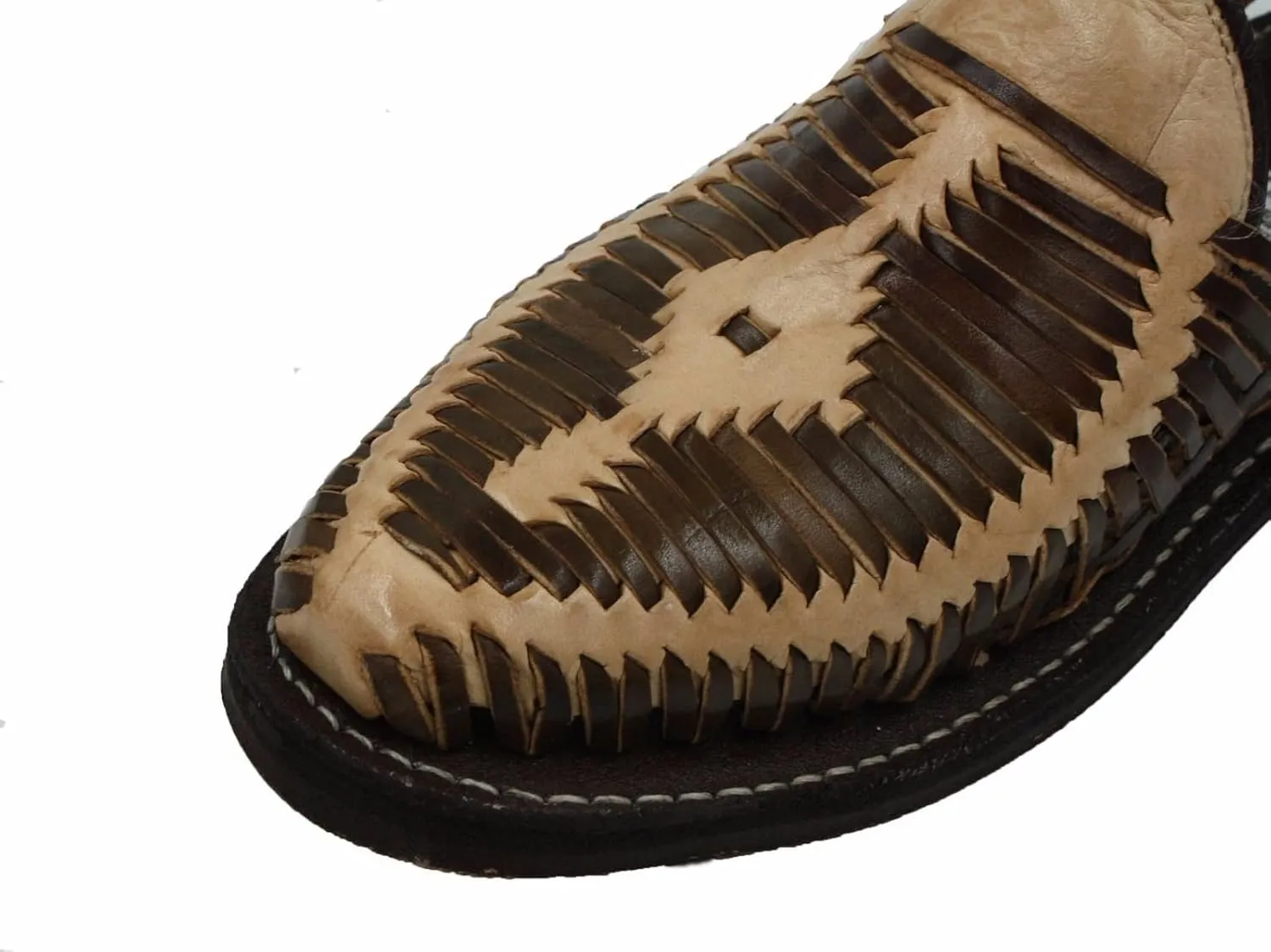 Men Genuine Authentic Leather Closed Toe Mexican huarches Sandal