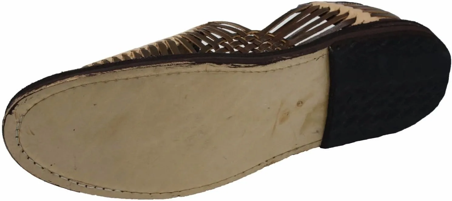 Men Genuine Authentic Leather Closed Toe Mexican huarches Sandal