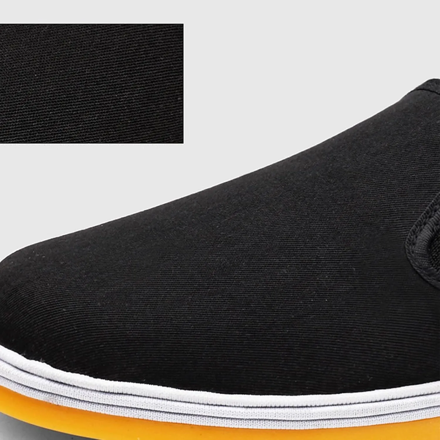 Mens Slip-On Chinese Style Kung Fu Tai Chi Old Beijing Martial Arts Shoes, Non Slip Breathable Canvas Martial Rubber Sole Casual Shoes, for Your Daily Activities Around The House