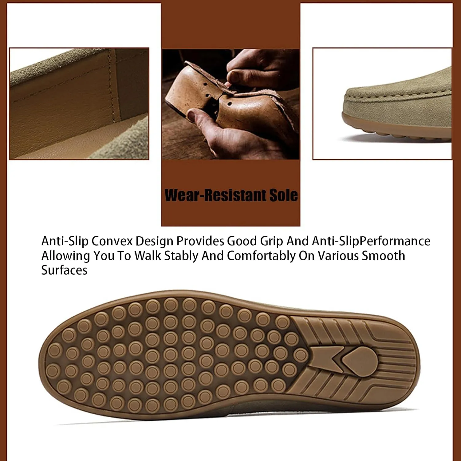 Men's Suede Metal Buckle Flat Penny Loafers Fashion Round Toe Slip-On Softsole Dress Moccasin Driving Shoes Comfort Office Work Boat Shoes
