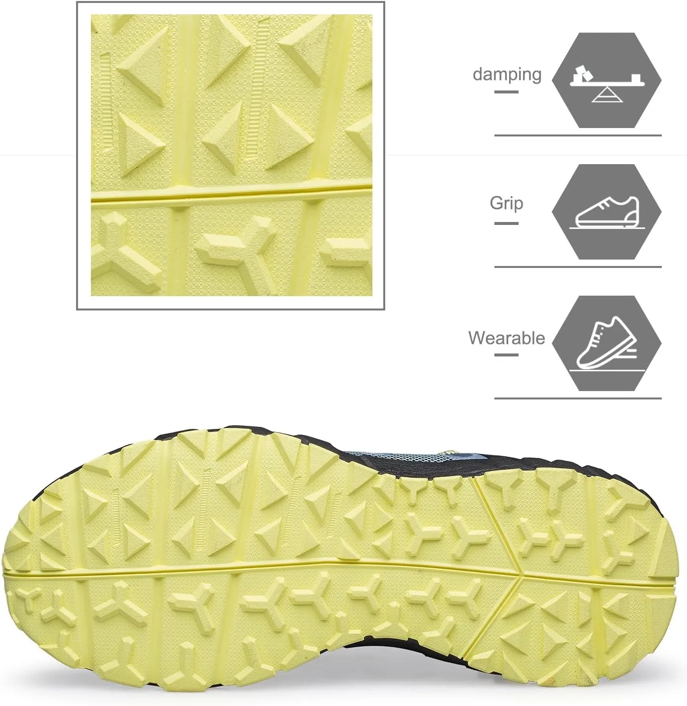 Men's Walking Shoes Hands Free Slip On Sneaker Strap Running Tennis Shoes for Flat Feet Plantar Fasciitis Workout Shoes