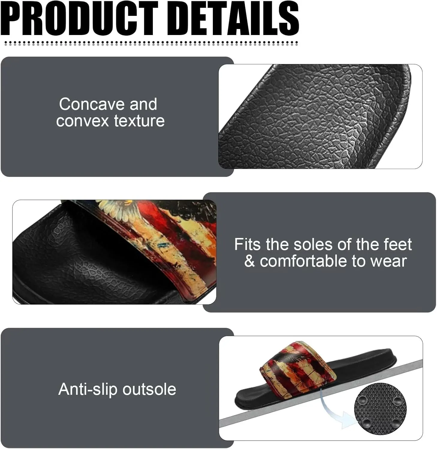 Open Toe Slippers for Women Rubber Slides Womens Sandal Slippers