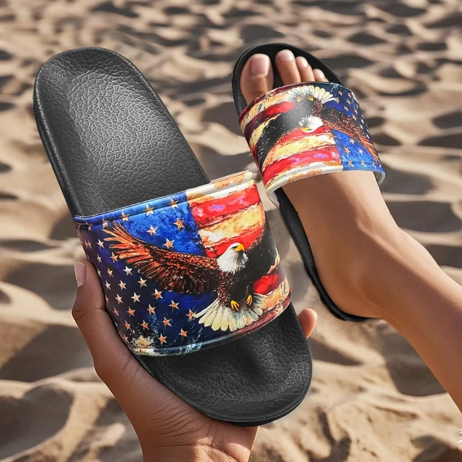 Open Toe Slippers for Women Rubber Slides Womens Sandal Slippers