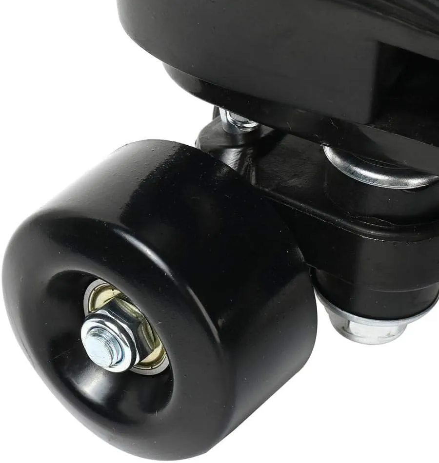Roller Skates, Double Row Skates Adjustable Leather High-top Roller Skates Perfect Indoor Outdoor Adult Roller Skates with Bag