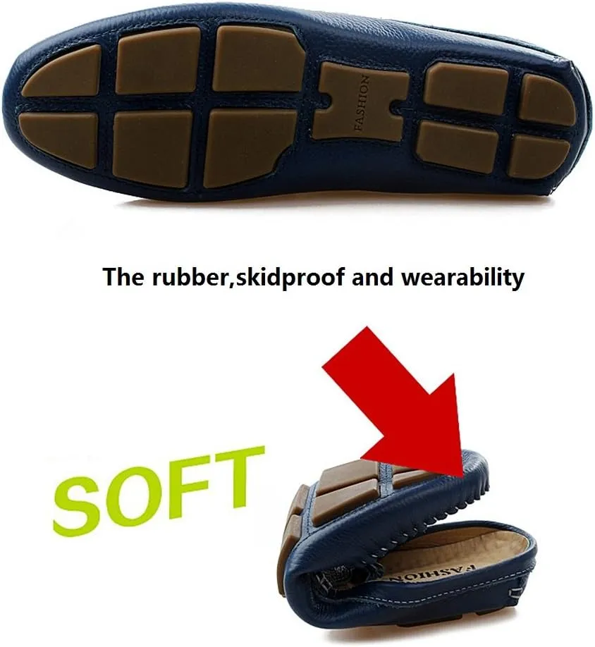 Santimon Men's Slippers Mules Clogs Tassel Leather Comfortable Slip on Shoes Casual Loafters