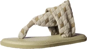 Sanuk Women's Yoga Sling 2 Print Vintage Sandal, Burnt Olive Arg, 7