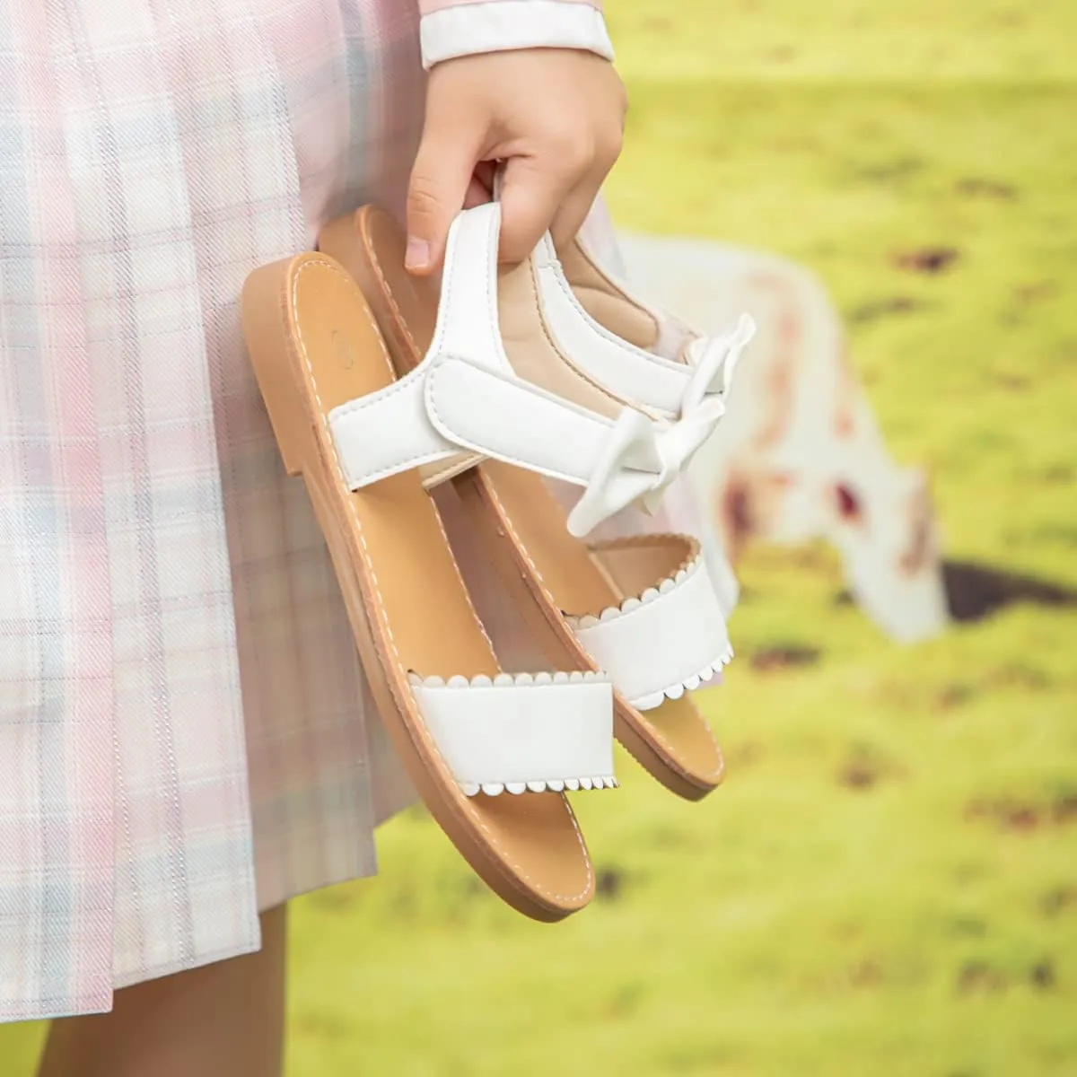 Toddler Girls Sandals Little Girl Summer Flat Sandal Baby Open Toe Outdoor Beach Holiday Dress Shoes