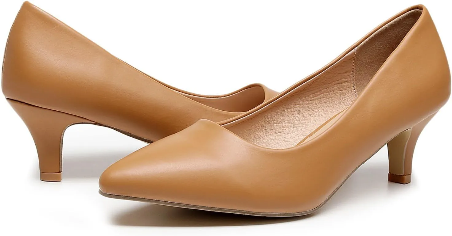 VenusCelia Women's Rokoko Pump Kitten Heel Shoe