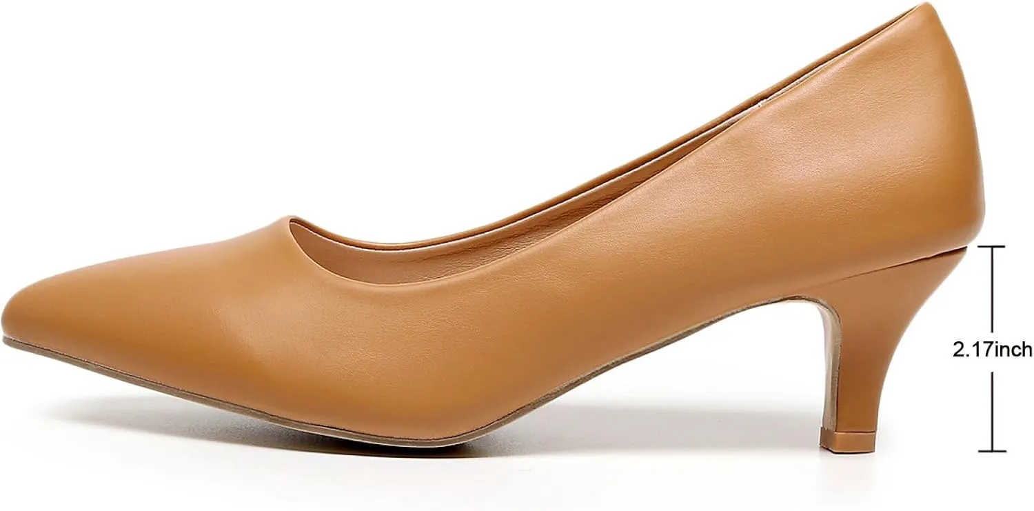 VenusCelia Women's Rokoko Pump Kitten Heel Shoe