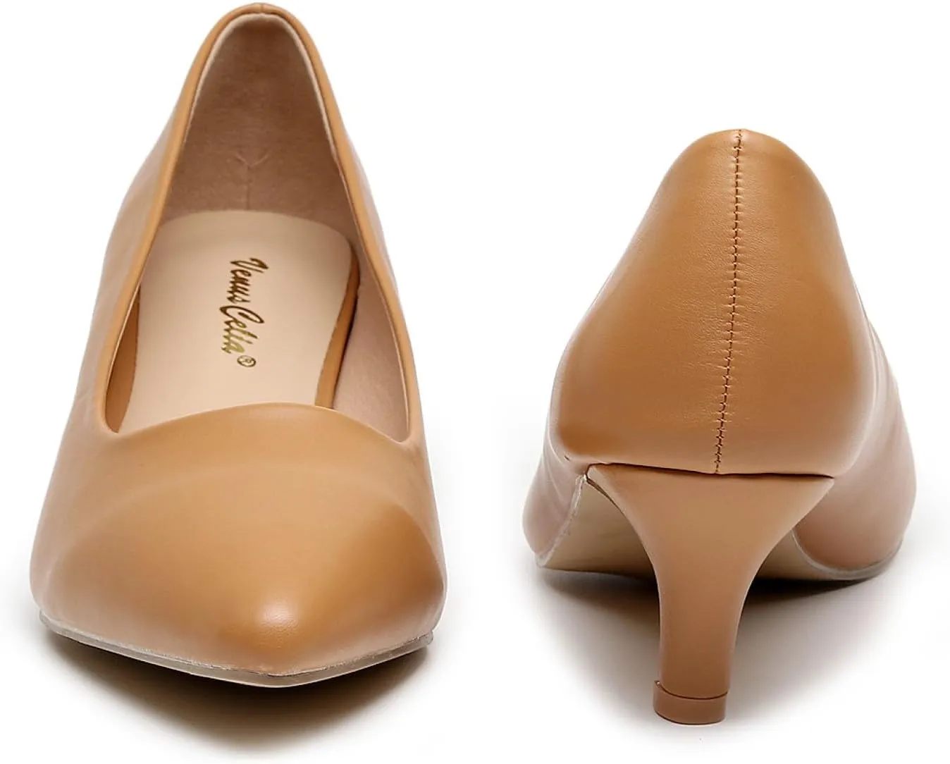 VenusCelia Women's Rokoko Pump Kitten Heel Shoe