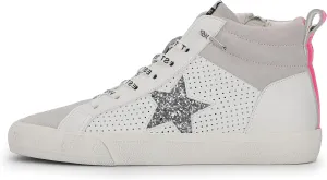 Vintage Havana Womens Lester Perforated High Slip On Sneakers Shoes Casual - Grey