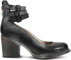 Women's Fashion Chunky Heel Block Ankle Strap Buckle Mary Jane Shoes Round Closed Toe Back Zipper Wedding Party Dress Pumps