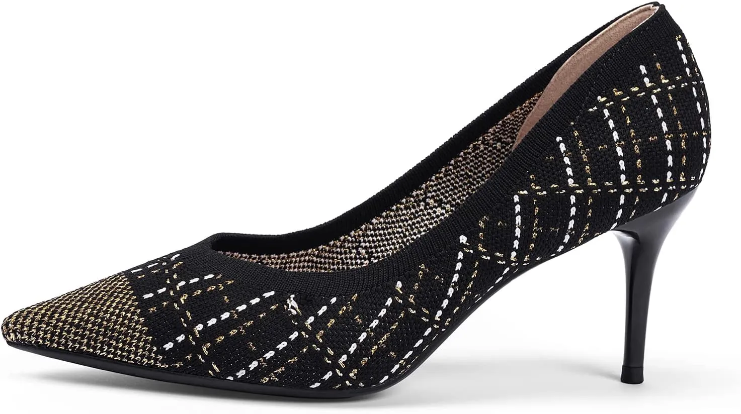 Womens Low Heel Pointed Toe Pump Shoes
