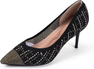 Womens Low Heel Pointed Toe Pump Shoes