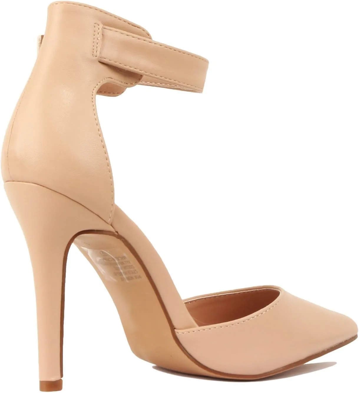 Women's Stiletto Pump Two Piece Ankle Strap Closed Pointy Toe Dress Wedding Party Summer Dancing Shoes JM01