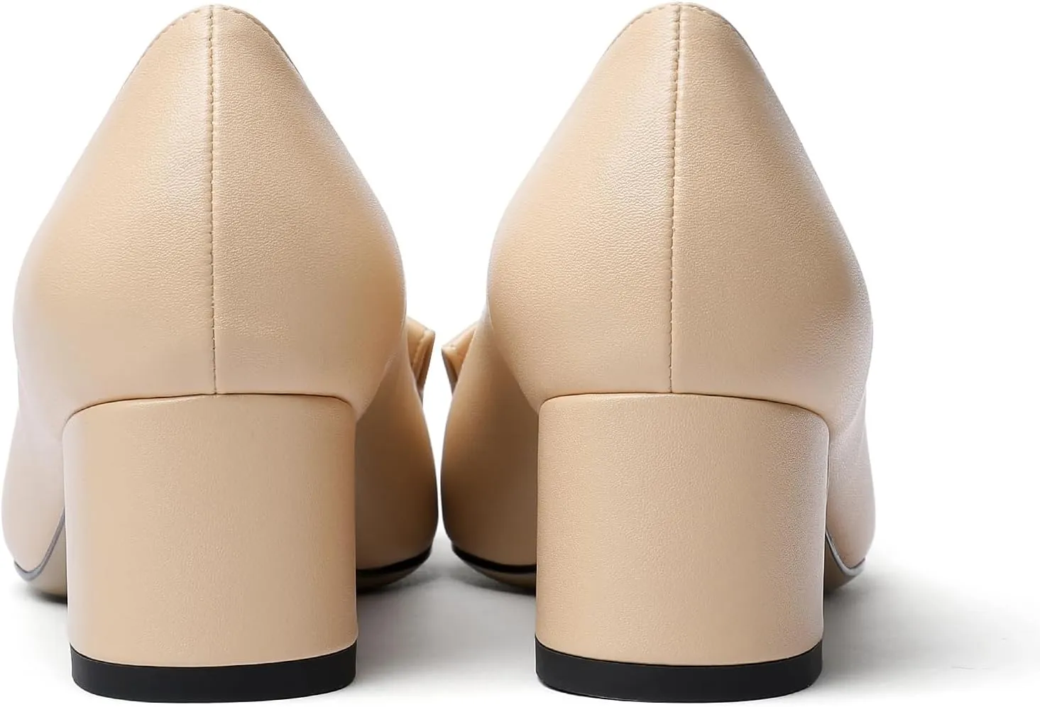 YODEKS Women's Chunky Heel Pumps Low Block Heel Pointed Toe Slip on Dress Pump Shoes for Work Casual Daily Life Party Dress Shoes